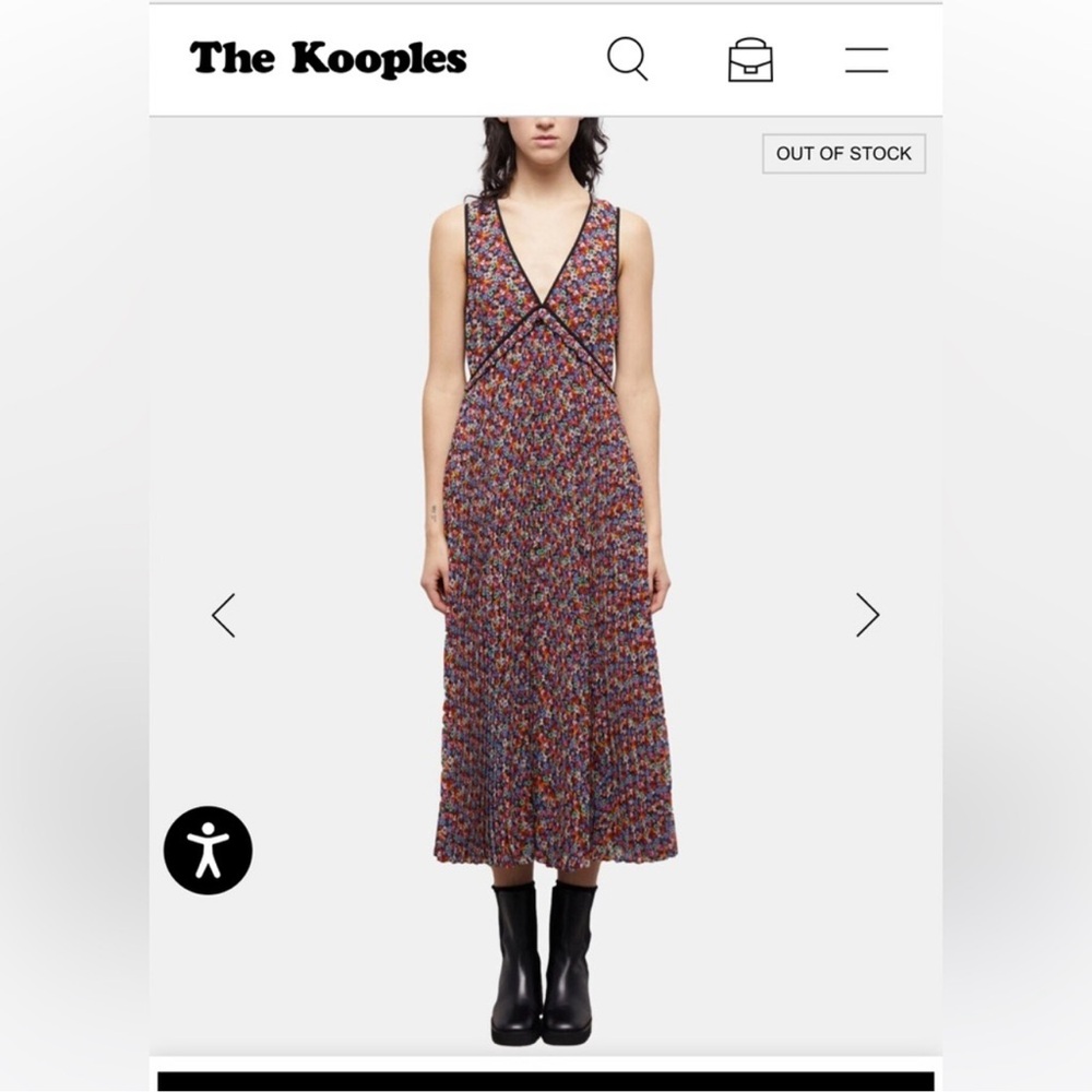 The Kooples Red Pink Sleeveless V-Neck Sundress